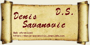 Denis Savanović vizit kartica